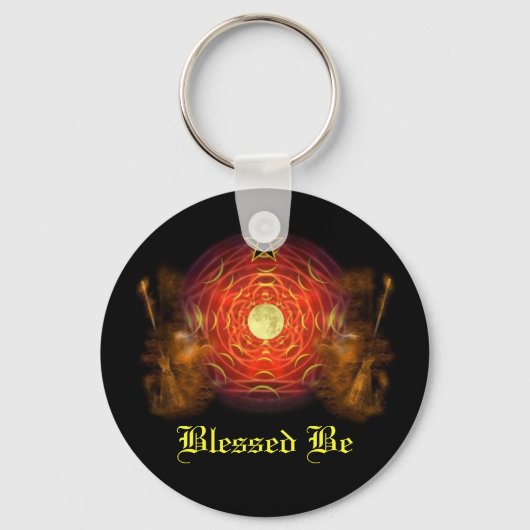 Witch Magic Pentagram Sleutelhanger (Voorkant)