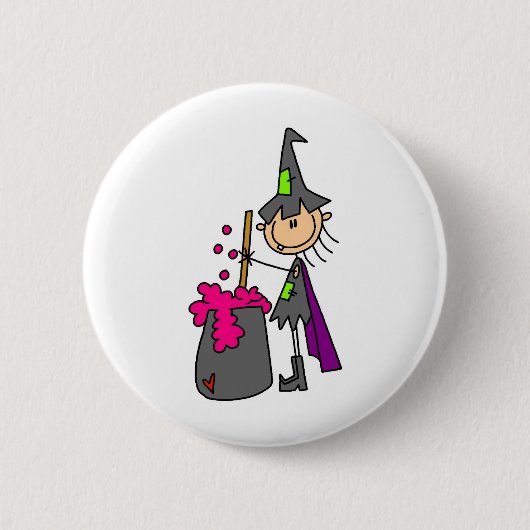Witch Making Brew Ronde Button 5,7 Cm (Voorkant)