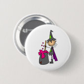 Witch Making Brew Ronde Button 5,7 Cm (Voorkant /achterkant)