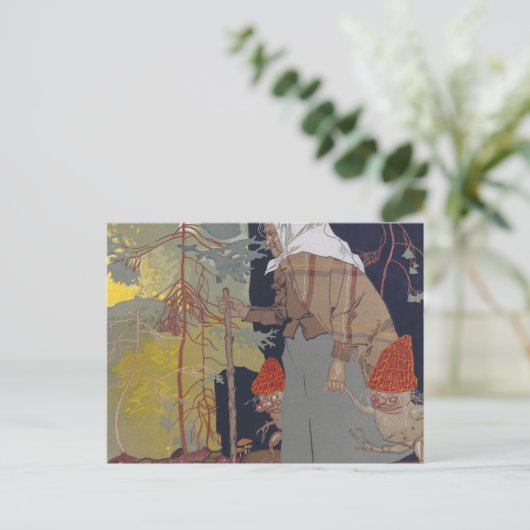 Witch met paddenstoelen - Franz Wacik Briefkaart (Staand voorkant)