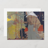 Witch met paddenstoelen - Franz Wacik Briefkaart (Voorkant / Achterkant)