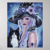 Witch met tuxedo katart van Renee L. Lavoie Poster (Voorkant)