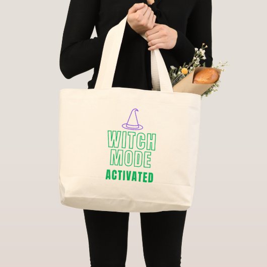 WITCH MODE ACTIVATED – Modern Halloween Tote Bag (Voorkant (product))