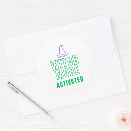 WITCH MODE ACTIVATED – Neon Glow Sticker (Envelop)