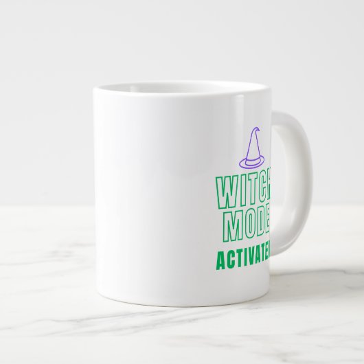 WITCH MODE ACTIVATED – Neon Halloween Mug Grote Koffiekop (Voorkant rechts)