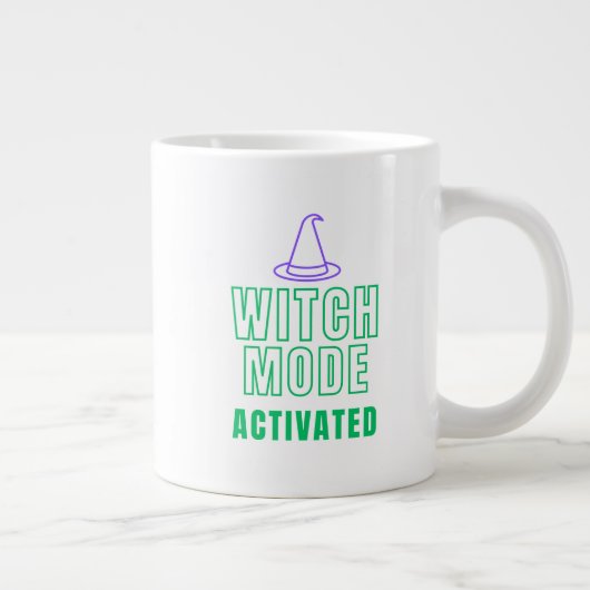 WITCH MODE ACTIVATED – Neon Halloween Mug Grote Koffiekop (Rechts)