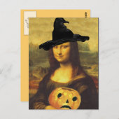Witch Mona Lisa Autumn Veranderde Kunst door crc B Briefkaart (Voorkant / Achterkant)