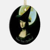 Witch Mona Lisa Halloween Full Moon Keramisch Ornament (Rechts)