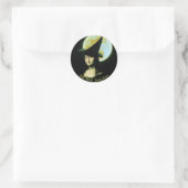 Witch Mona Lisa Halloween Ronde Sticker (Tas)