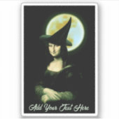  Witch Mona Lisa Halloween Sticker (Voorkant)