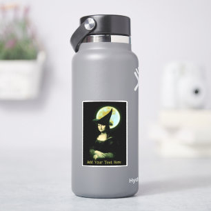 Witch Mona Lisa Halloween Sticker