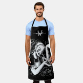 Witch Monogram Black All-Over Print Apron Schort (Gedragen)
