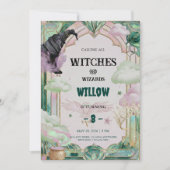 Witch Musical Birthday Invitation Magical Canva Kaart (Voorkant)