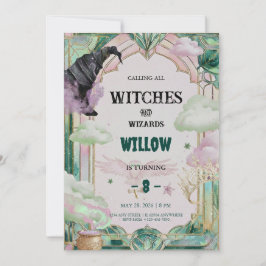 Witch Musical Birthday Invitation Magical Canva Kaart