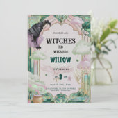 Witch Musical Birthday Invitation Magical Canva Kaart (Staand voorkant)
