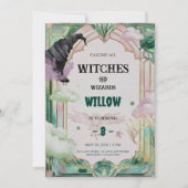 Witch Musical Birthday Invitation Magical Canva Kaart (Voorkant)