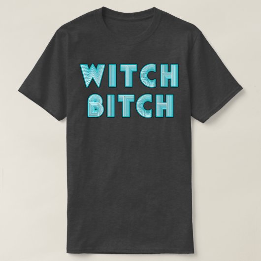 Witch Neon Tekst T-shirt (Design voorkant)