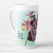 Witch Night betoverende Halloween Witch Latte Mok (Linkerhoek)