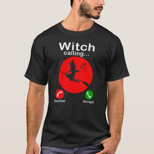 Witch noemt Trick or treat Funny Halloween T-shirt (Voorkant)