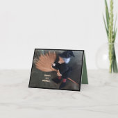 Witch on a Broom Humorous Kaart (Voorkant)