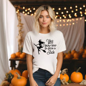 Witch on a Broomstick Halloween T-shirt