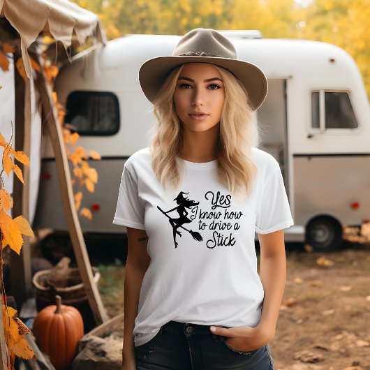 Witch on a Broomstick Halloween T-shirt