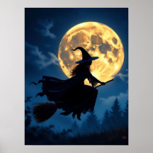 Witch On Broom beroemd gemaakt door Full Moon Hall