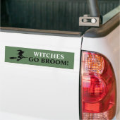 Witch on Broomstick Bumpersticker (Op Truck)