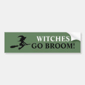 Witch on Broomstick Bumpersticker (Voorkant)
