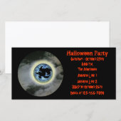 Witch on Broomstick Halloween Party nodigt uit (Voorkant / Achterkant)