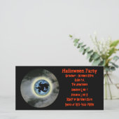 Witch on Broomstick Halloween Party nodigt uit (Staand voorkant)