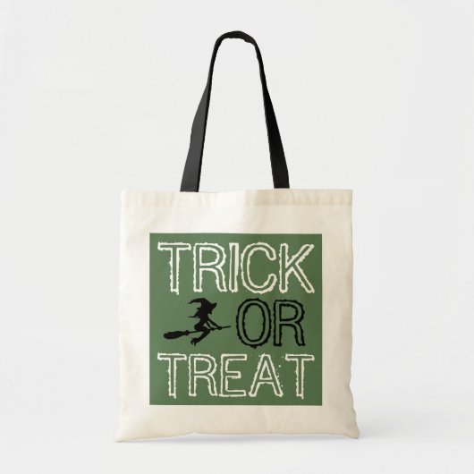 Witch on Broomstick, Halloween Tote Bag (Voorkant)