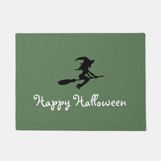 Witch on Broomstick, Happy Halloween Deurmat (Voorkant)