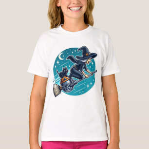 Witch on Wheels: Halloween-magie met een modern ui T-shirt