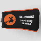 Witch op Broom Golfheadcover (Voorkant)