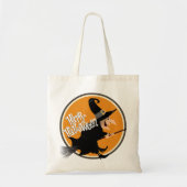 Witch op Broom Halloween Tote Bag (Voorkant)