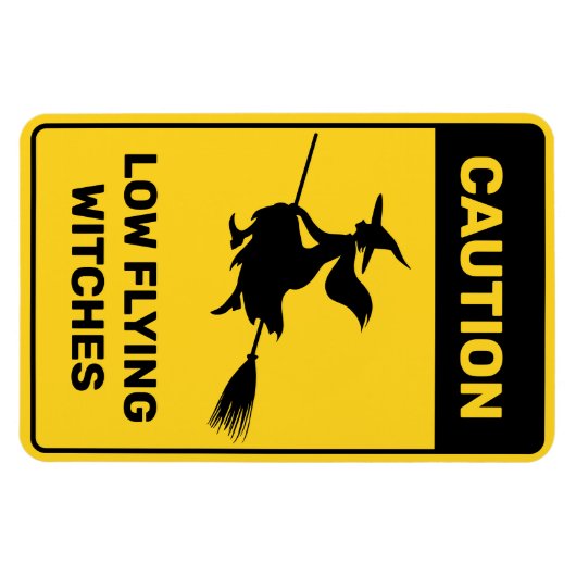 Witch op Broom Magneet (Horizontaal)