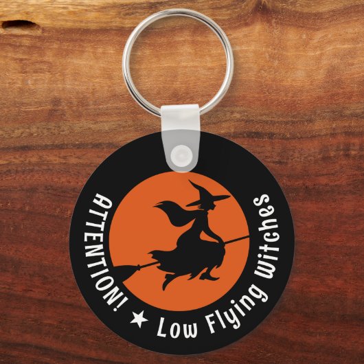 Witch op Broom Sleutelhanger (Voorkant)