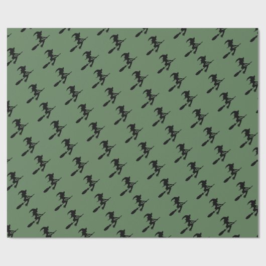 Witch op Broomstick Cadeaupapier (Vlak)