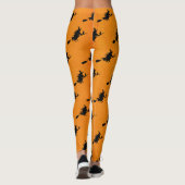 Witch op Broomstick Halloween Leggings (Achterkant)