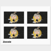 Witch op Broomstick Rechthoekige Sticker (Vel)