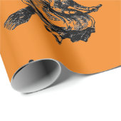 WITCH OP EEN BROOM-HALLOEEN VAN Wrapppapier Cadeaupapier (Rol Hoek)