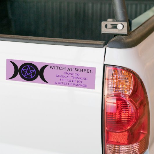 WITCH OP WIEL BUMPERSTICKER (Op Truck)