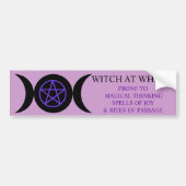 WITCH OP WIEL BUMPERSTICKER (Voorkant)