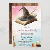 Witch or Wizard gender reveal invitation Kaart (Voorkant / Achterkant)
