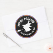 Witch Parking Alle anderen zullen Toad zijn | Witc Ronde Sticker (Envelop)