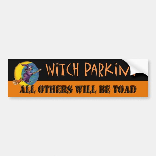 Witch Parking Bumpersticker (Voorkant)
