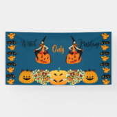 Witch Parking only Halloween Jack O Lantern Spooky Spandoek (Horizontaal)