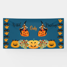 Witch Parking only Halloween Jack O Lantern Spooky Spandoek