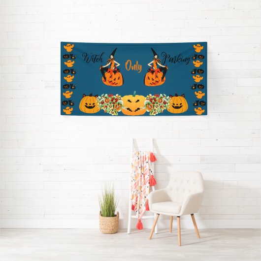 Witch Parking only Halloween Jack O Lantern Spooky Spandoek (Insitu)